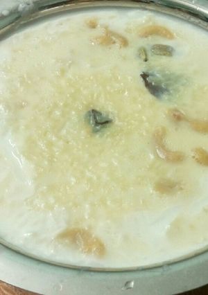 A picture of Payesh(kheer),in Bengali style.