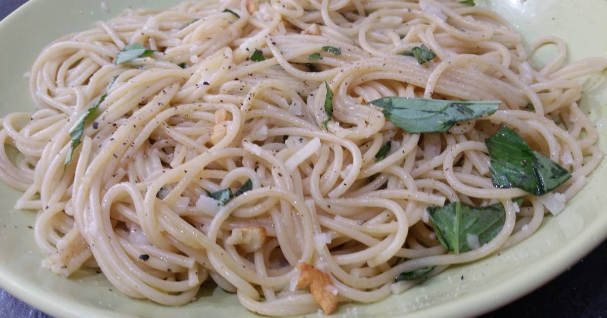 Espaguetis sin salsa Receta de Becky- Cookpad