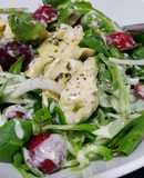 Ensalada templada de pollo con aliño de yogur y limón