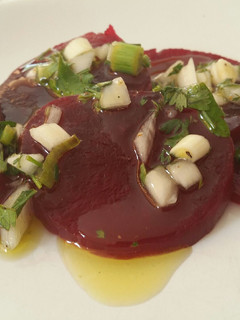 Una foto de Remolacha con vinagreta de cilantro
