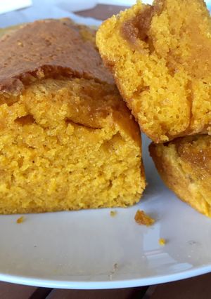 Una foto de Bizcocho de zanahoria y vainilla