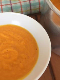 Una foto de Crema de zanahoria y puerro