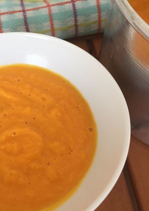Una foto de Crema de zanahoria y puerro