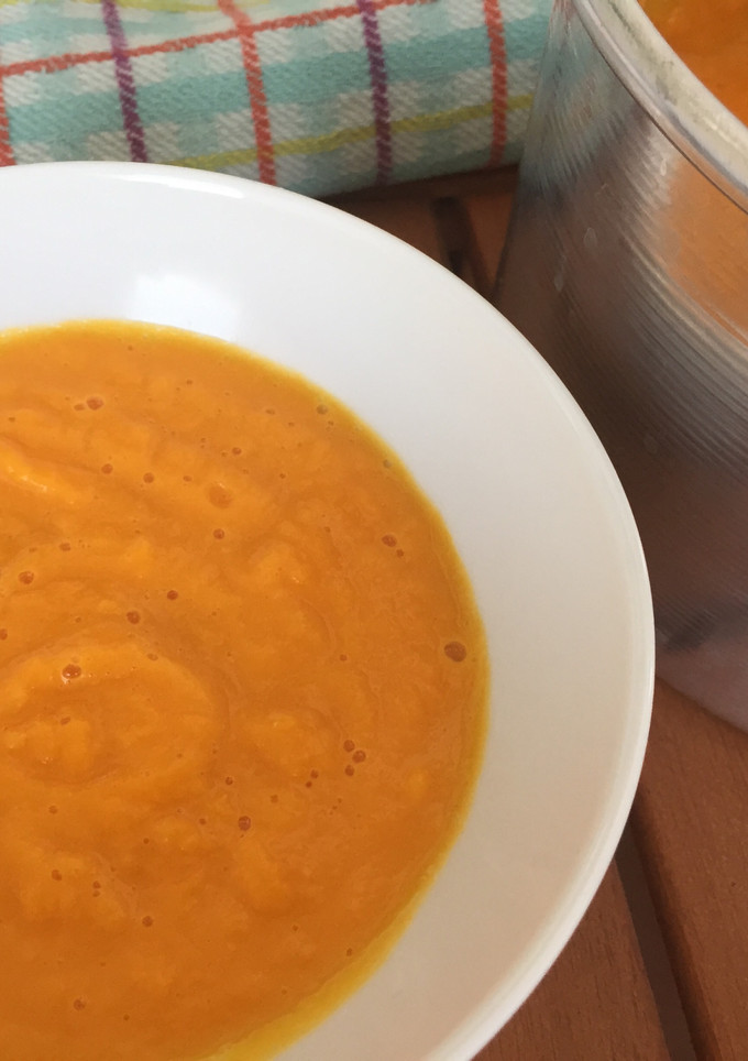 Una foto de Crema de zanahoria y puerro