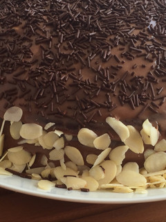 Una foto de Tarta de chocolate con frosting de nutella