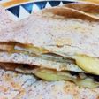 Quesadillas integrales de champiñón y jamón al toque de guacamole