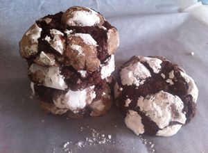 Foto principal de Galletas crinkles (craqueladas) de chocolate