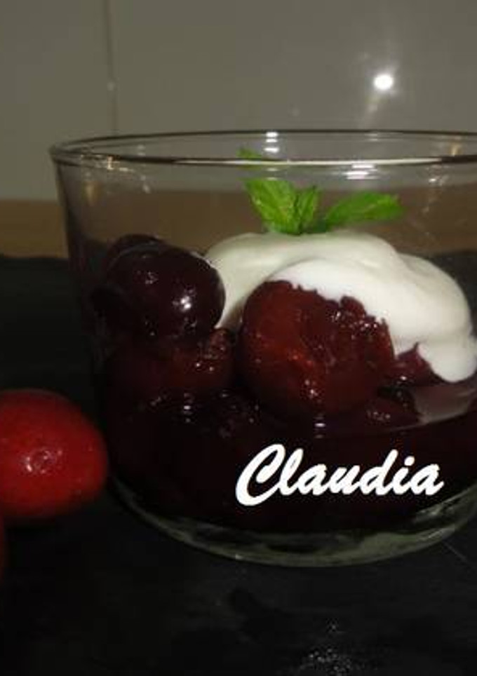 Una foto de Cerezas al marsala