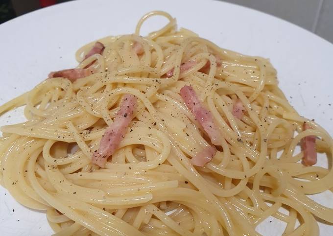 Spaghetti alla Carbonara original Receta de Xavi- Cookpad