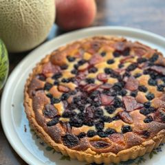 A picture of Berry and Apricot Tart.