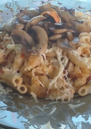 O poză a rețetei Macaroane cu ciuperci.