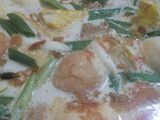 Telur tempe tahu kuah santan
