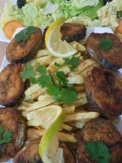 صورة لوصفة شرائح السمك مقلي روعه