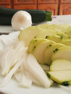 Una foto de Zarangollo murciano. Receta original