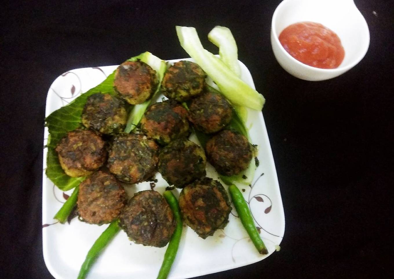 Chicken Spinach kebabs