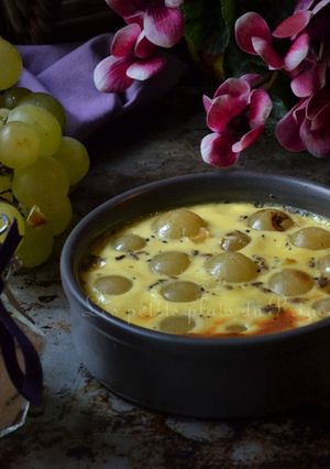 Une photo de Gratins d'automne au raisin et sucre parfumé à la lavande