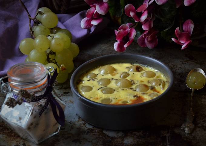 Gratins d'automne au raisin et sucre parfumé à la lavande