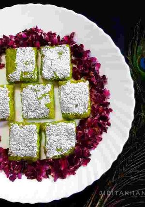 A picture of Watermelon Rind Burfi /Tarbooz ke Chilke ki Burfi.