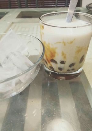 Hình của món Sữa tươi trân châu đường đen 😆😆😆.
