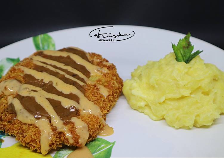 12 Resep: Chicken Katsu with Mashed Potato by #Fmemasak Anti Gagal!