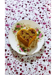 عکسی از دستور حلوای یخچالی آرد نخودچی و ارده