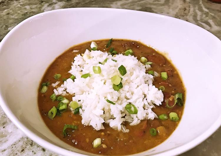 Red beans and rice with smoked sausage