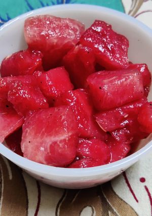 A picture of Chatpata tarbooz (CHATPATA WATERMELON).