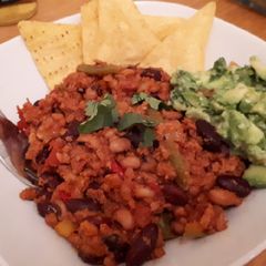 A picture of Vegan Chilli (sin carne!).