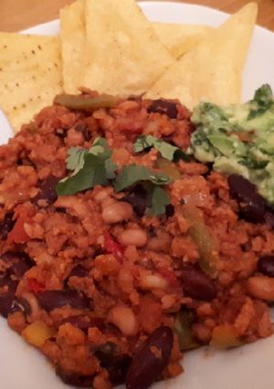 A picture of Vegan Chilli (sin carne!).