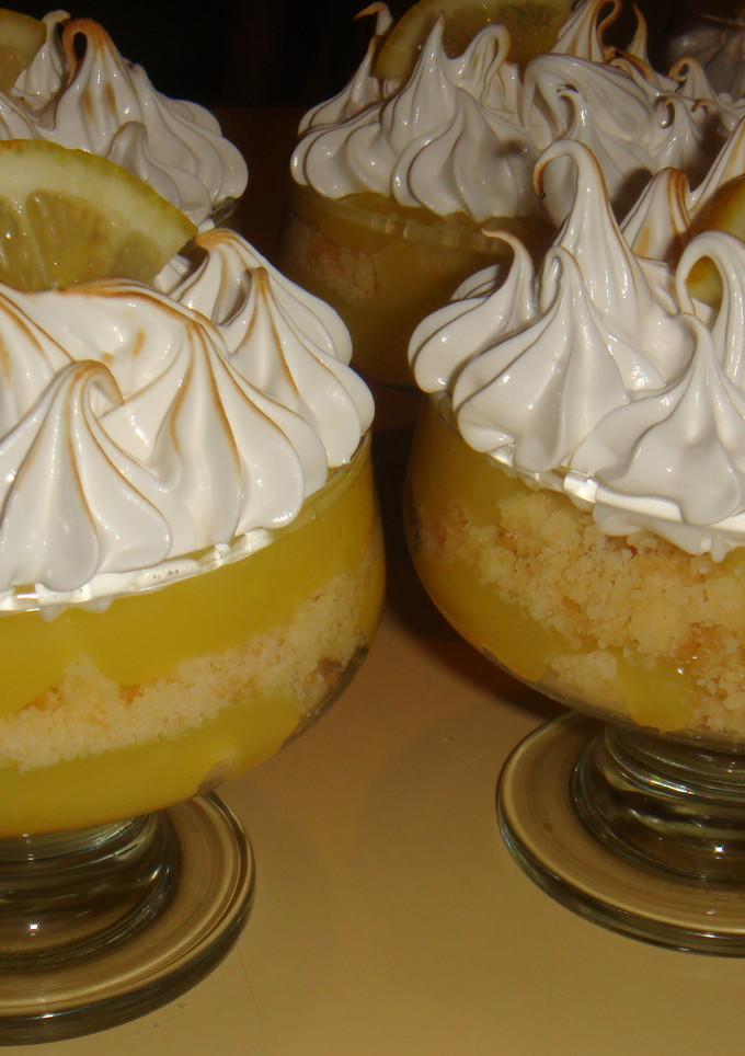 Una foto de Lemon pie en copas