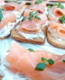 Canapés de Salmón ahumado 