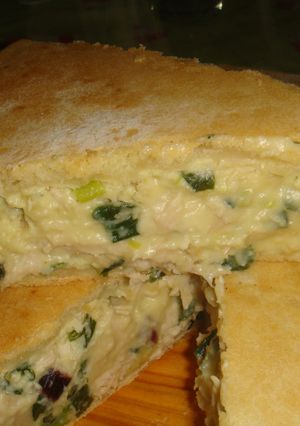 Una foto de Tarta de pollo al verdeo