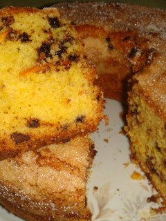 Una foto de Torta matera de mandarina con chips