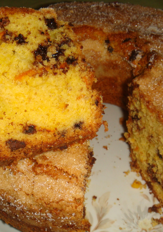 Una foto de Torta matera de mandarina con chips 