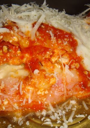 Una foto de Lasaña de ricota, muzzarella y jamón 