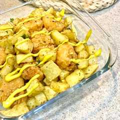صينية البطاطا والربيان بنكهة الزعتر البري🍤✨-レシピのメイン写真