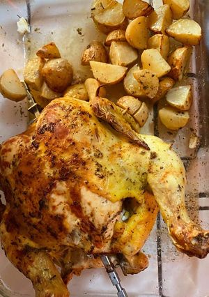 Una foto de Pollo al Romero con limón en air fryer