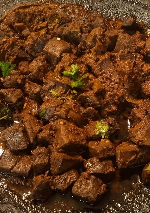 A picture of Mutton Kaleji.