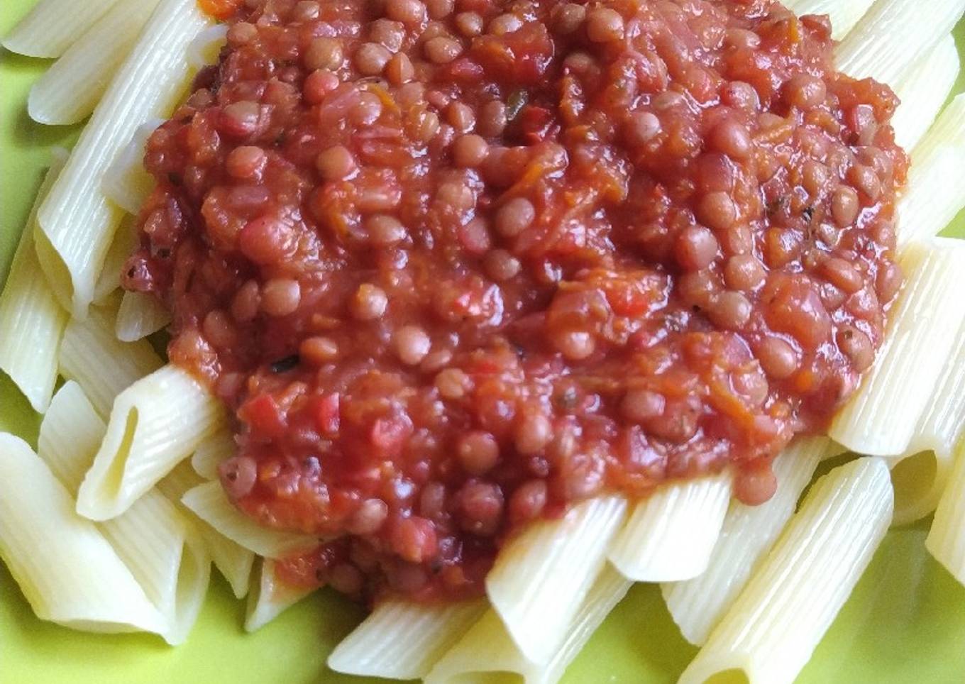 Bolognesa de lentejas 馃尡