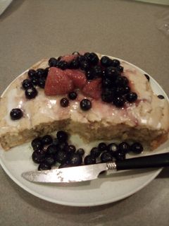 A picture of Gf Cinnamon roll cake!.