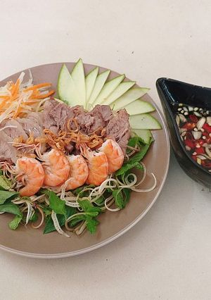 Hình của món Gỏi bò chua ngọt.