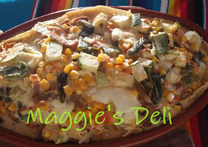 Pastel Azteca de Verduras y Soya Receta de Maggie- Cookpad