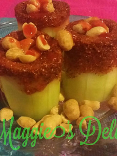 Una foto de Pepinos Rellenos con Chamoy