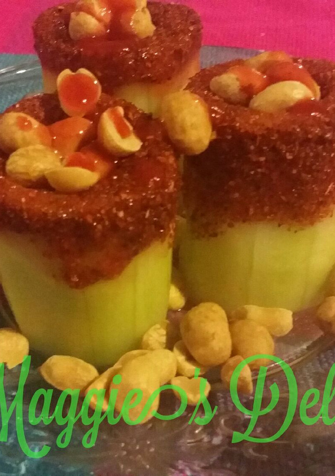Una foto de Pepinos Rellenos con Chamoy