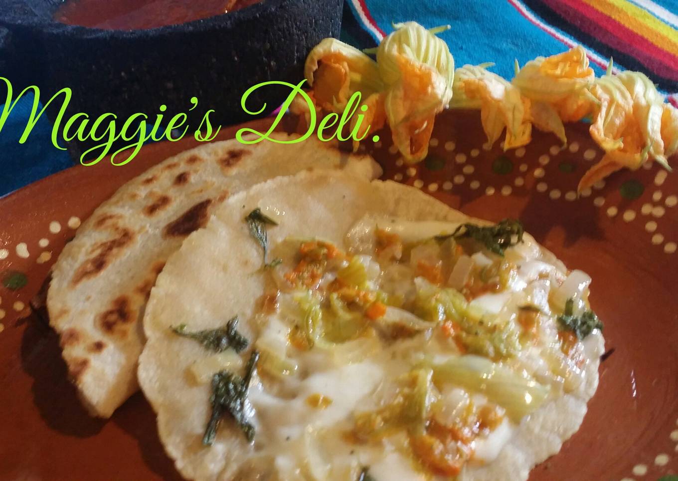 Quesadillas de flor de calabaza