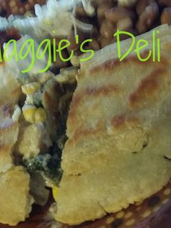 Una foto de Quesadilla de rajas con maíz