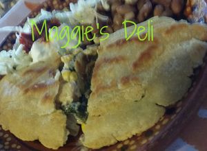 Una foto de Quesadilla de rajas con maíz