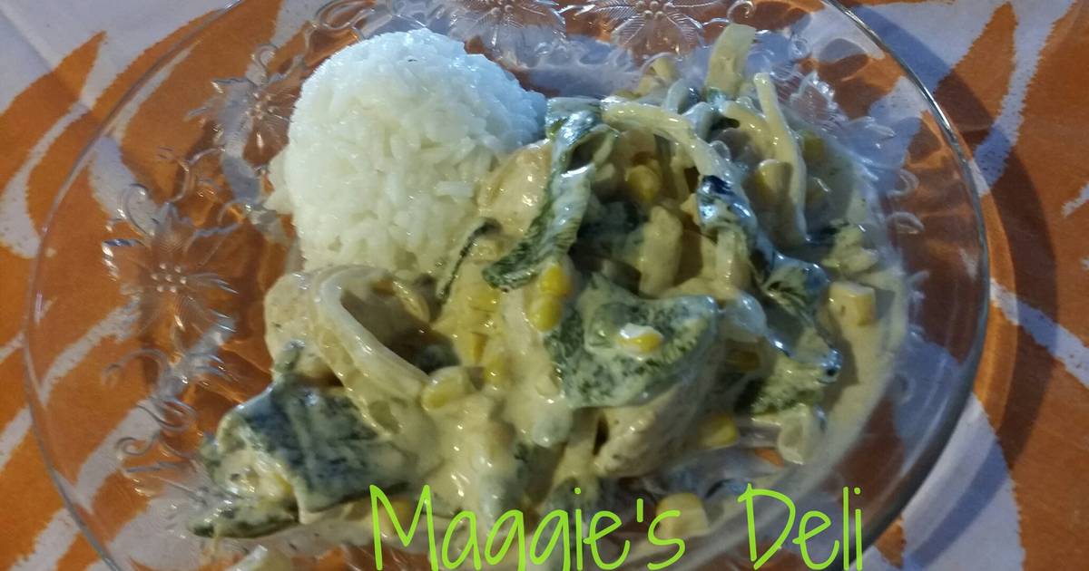 Pechuga de pollo en rajas con crema Receta de Maggie- Cookpad