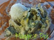 Una foto de rajas con crema