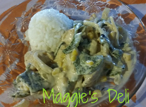 Una foto de Pechuga de pollo en rajas con crema